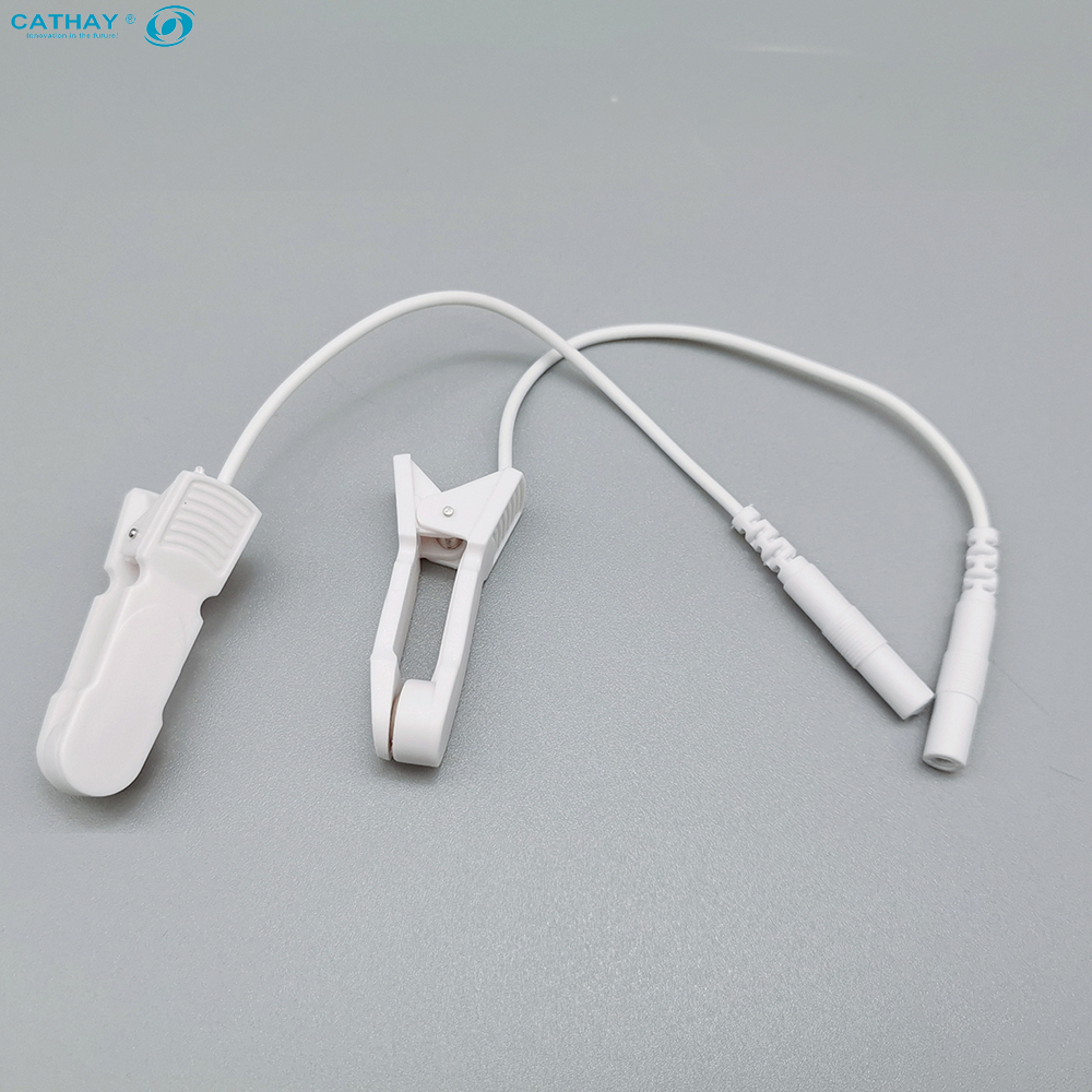 2.0 mm Ear Pain Relief Clip TENS Electrode Lead Wire Connecting