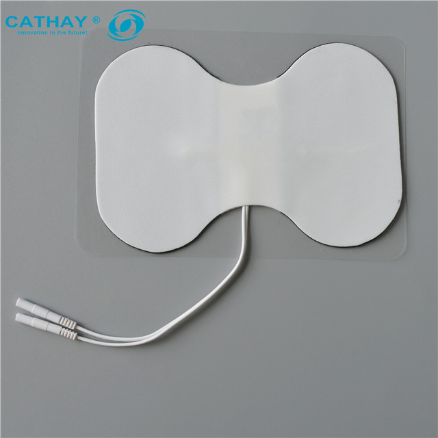 4*8 Rectangle Non Woven Pigtail Electrodes Medical TENS Pads Physiotherapy Equipment