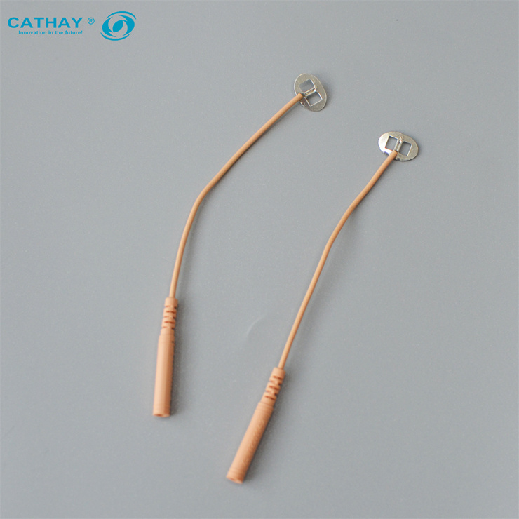 OEM ODM Copper Wire 2.0 mm Pigtail of TENS Electrode