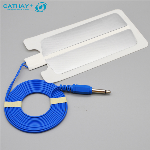 Adult Bipolar Disposable Electrosurgical Grounding Plate With HIFI 6.3 Connector Electrosurgical Pads